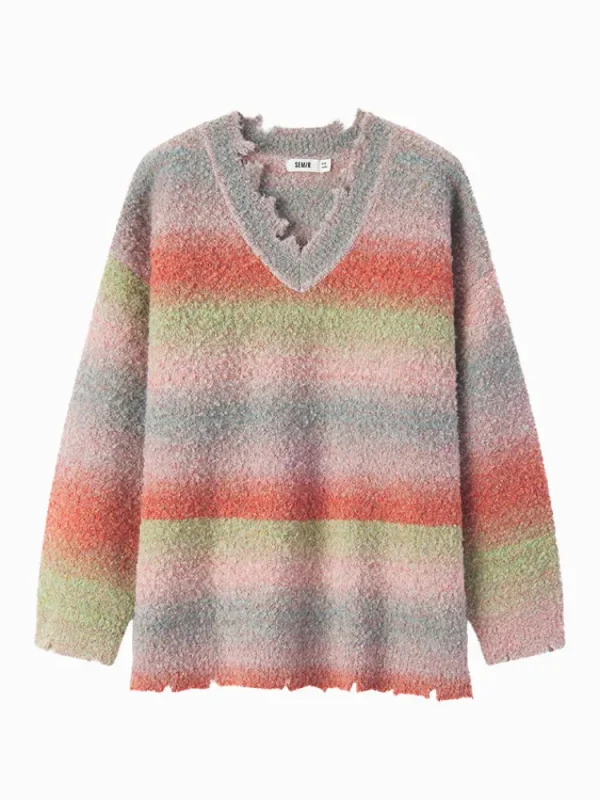 Women SEMIR Women's red V-neck sweater