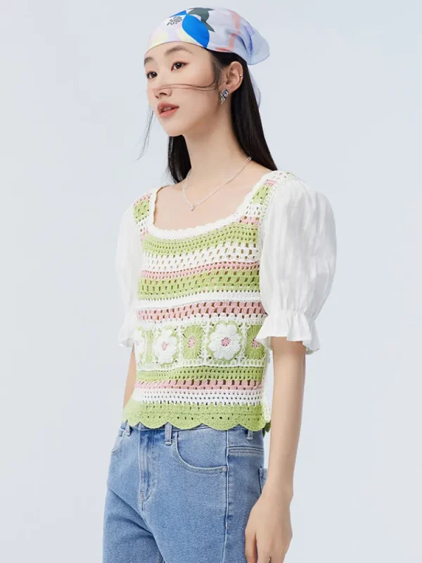 Women SEMIR Women's Slub Crewneck Sweater