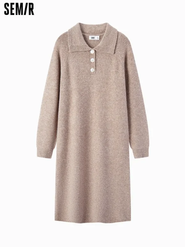 Women SEMIR Women's white woolen dress