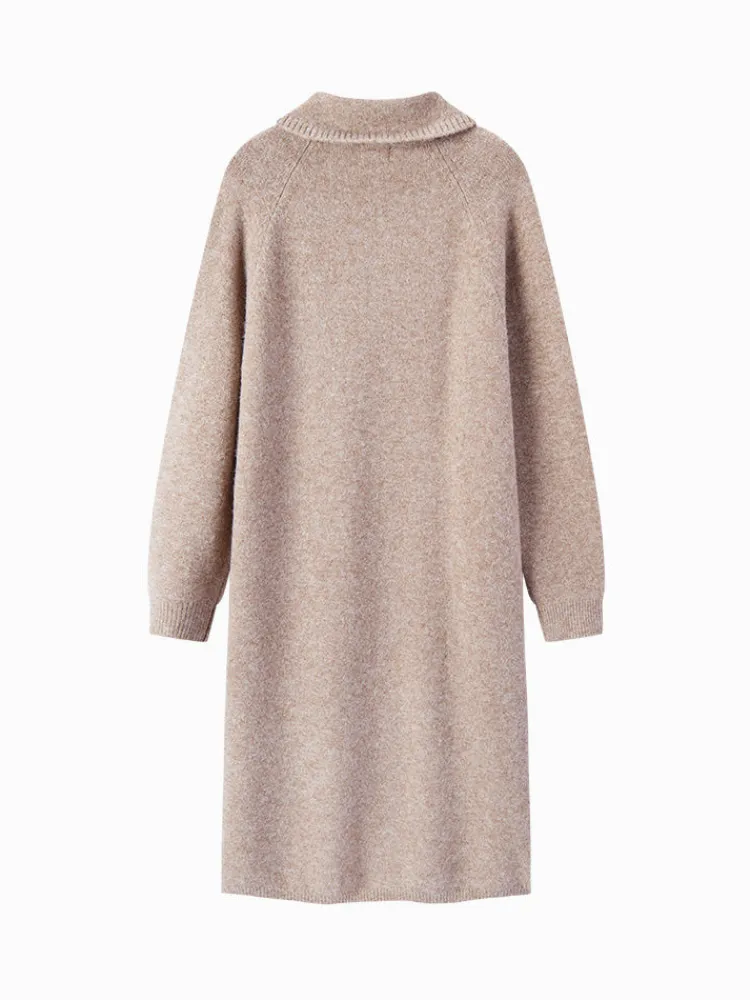 womens_white_woolen_dress_6.webp Women SEMIR Women's white woolen dress